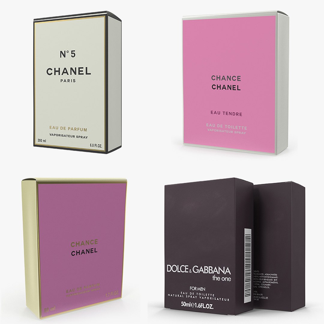 Parfum Boxes 3D Models Collection 3D model preview