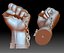 BLM sign hand sign logo fist STL file 3D printable model Black Lives