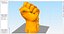 BLM sign hand sign logo fist STL file 3D printable model Black Lives