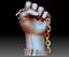 BLM sign hand sign logo fist STL file 3D printable model Black Lives