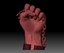 BLM sign hand sign logo fist STL file 3D printable model Black Lives