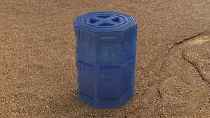 Sci-fi Canister as a storage container 3D