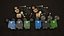 pack urban trash 2 3D model