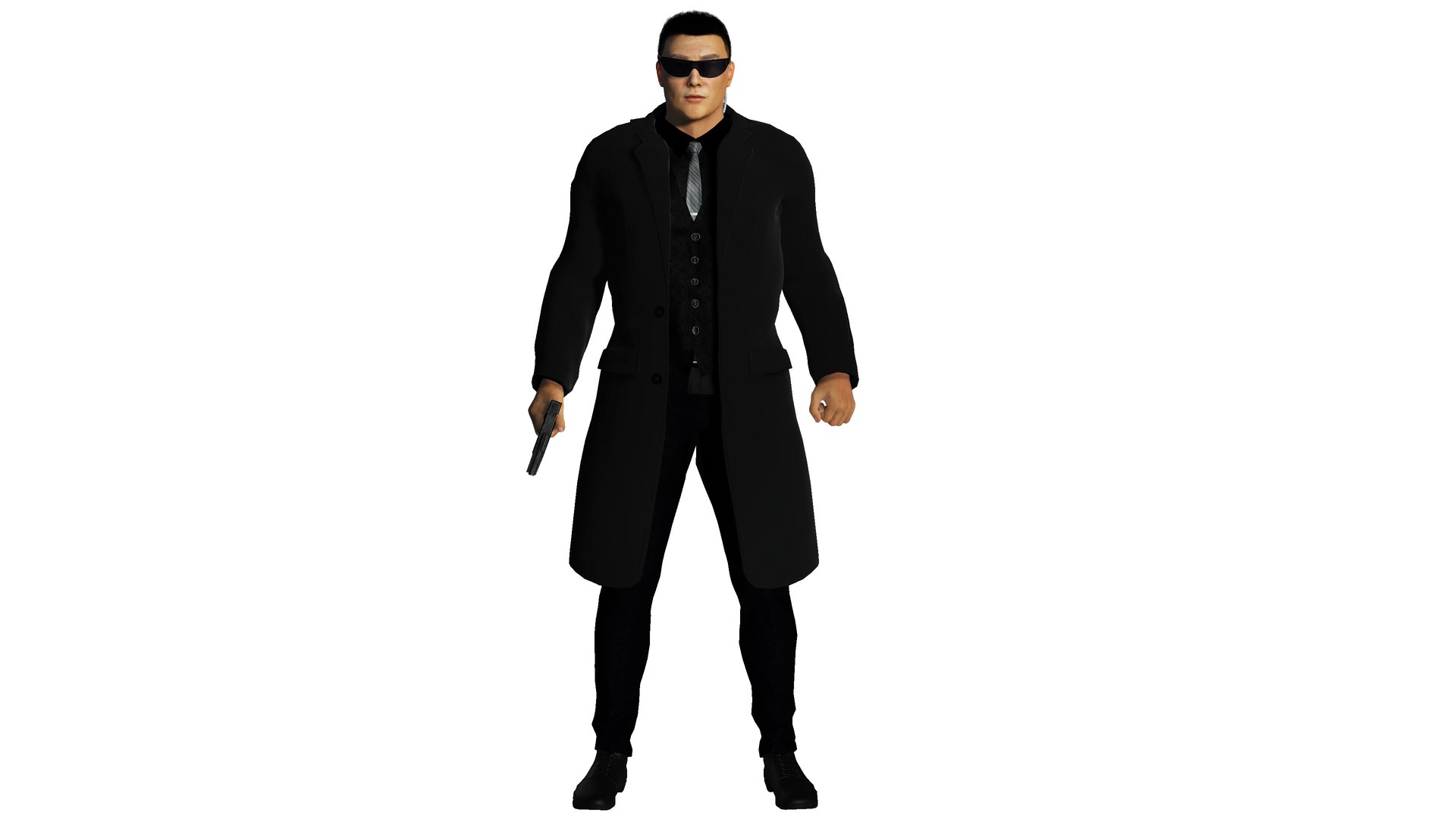 3D REALISTIC HUMAN RIGGED CHARACTER - ASIAN BODYGUARD MAN 3D Model ...