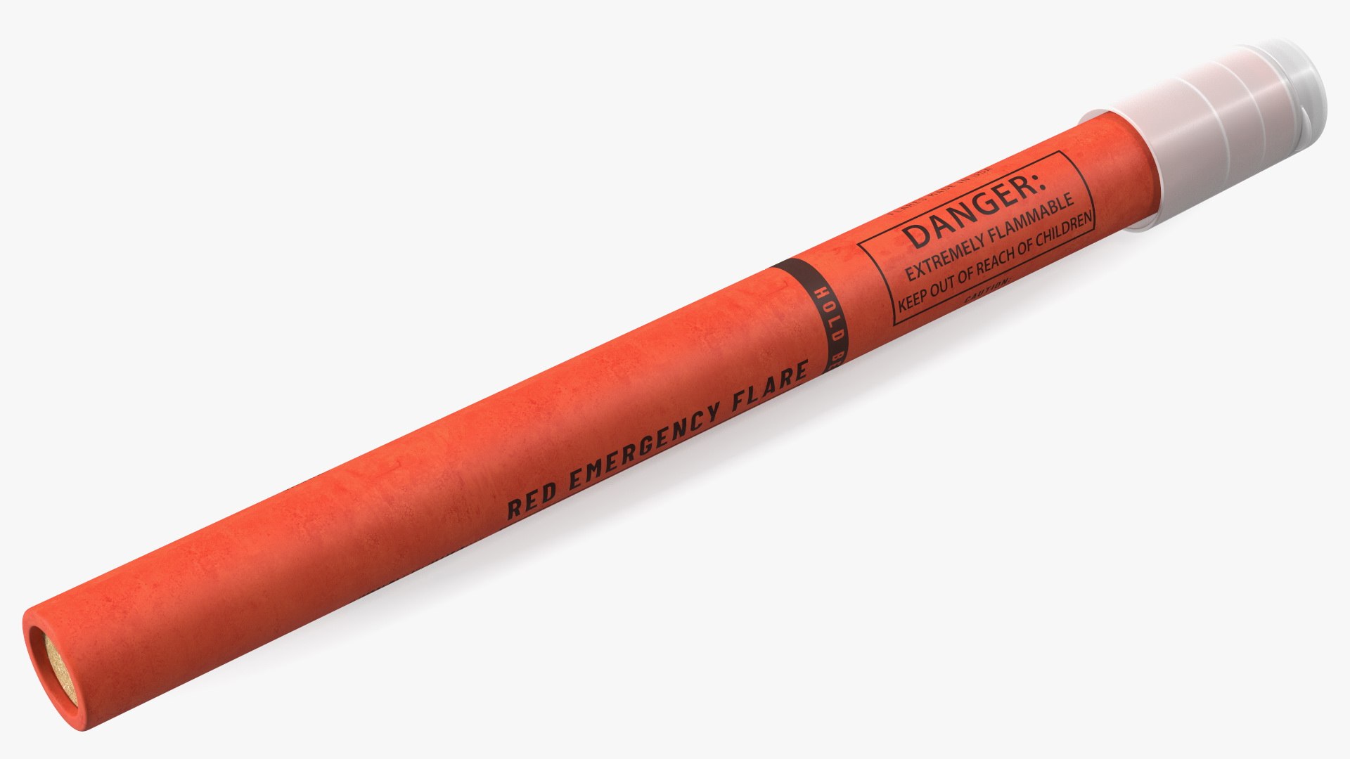 Emergency Roadside Chemical Red Flare 3D model preview