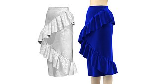 3D skirt clothing apparel model