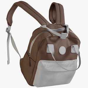 realistic women s backpack 3D model