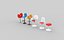Tulpenstuhl-Set 3D-Modell