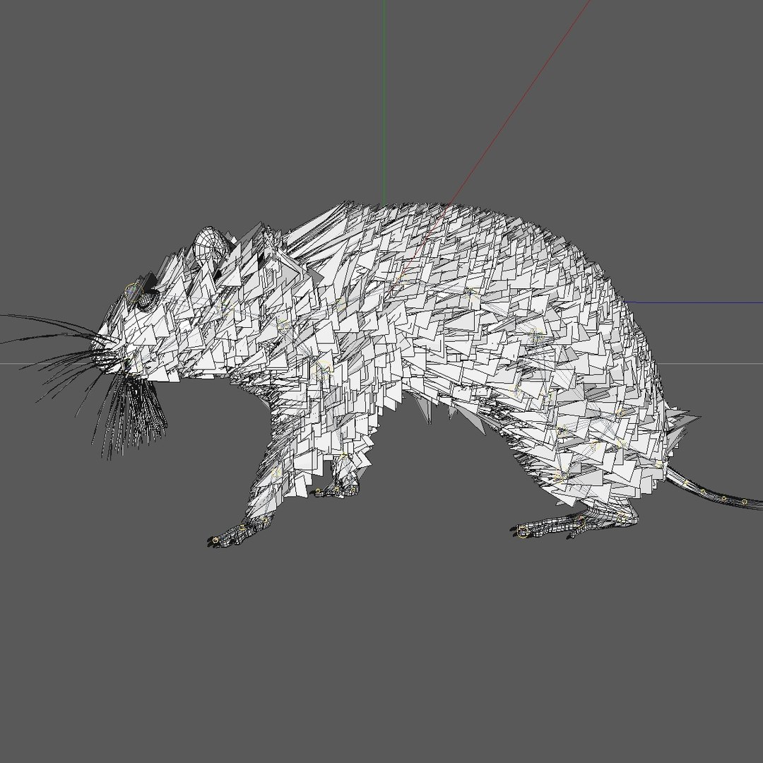 3d model running brown mouse animations