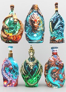3D model Magic Bottles Pack