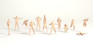 3D people male poised model