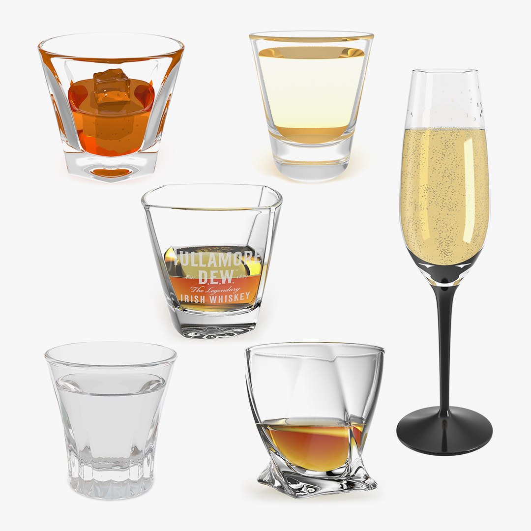 Alcoholic Beverages Collection 5 3D model preview