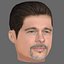 Brad Pitt Head - Low poly head for game