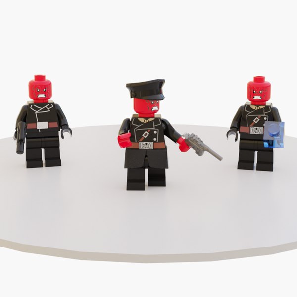 3D Lego Red Skull mini pack