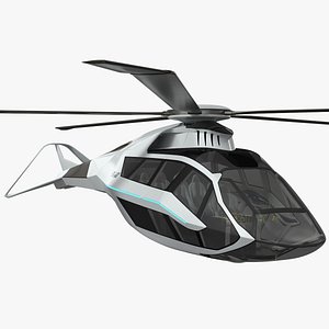 Futuristic Helicopter Concept Flight