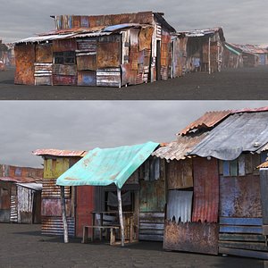 Clustered Rusty Shack Arrangement
