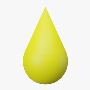 3D Yellow Drop