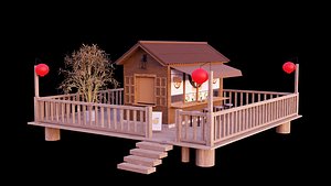 3D Japanese Ramen Cafe by Nikdox