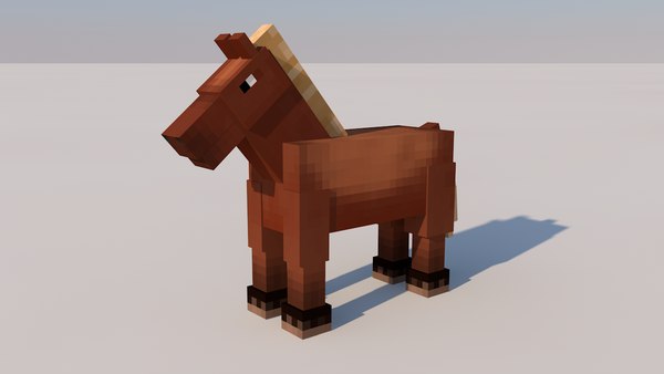 Cavalo Minecraft Modelo 3D - TurboSquid 1842572