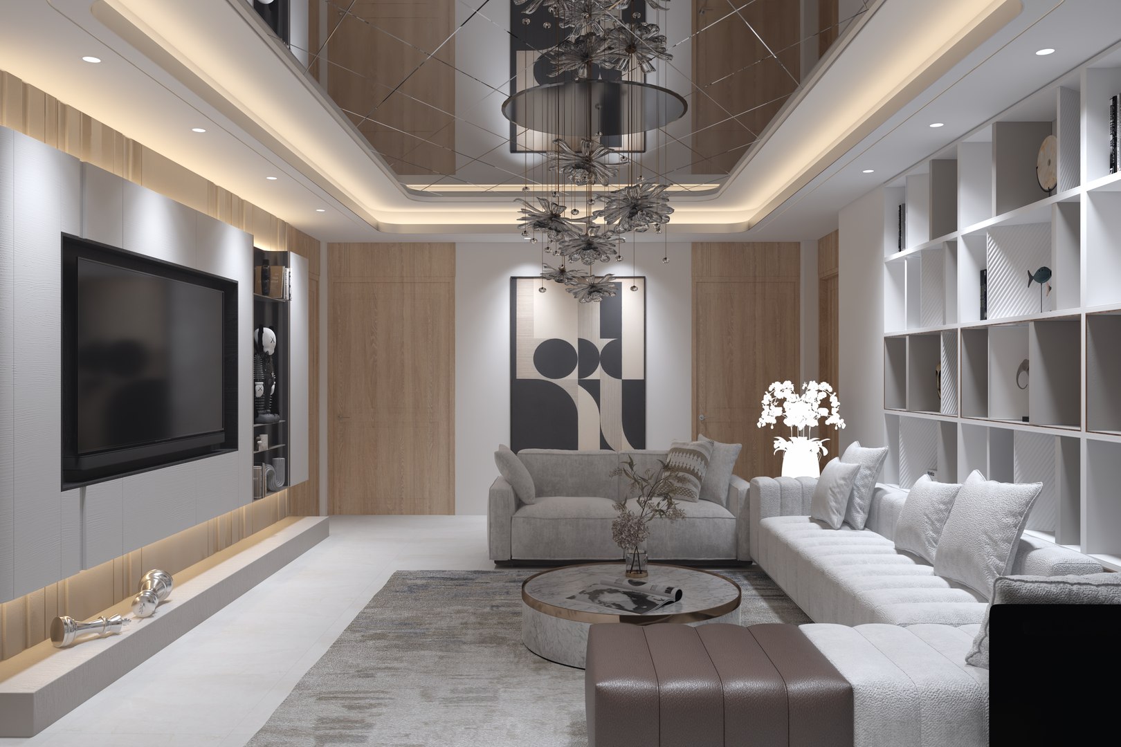 3D Living Dining Family Living Room Interior Model - TurboSquid 2033026