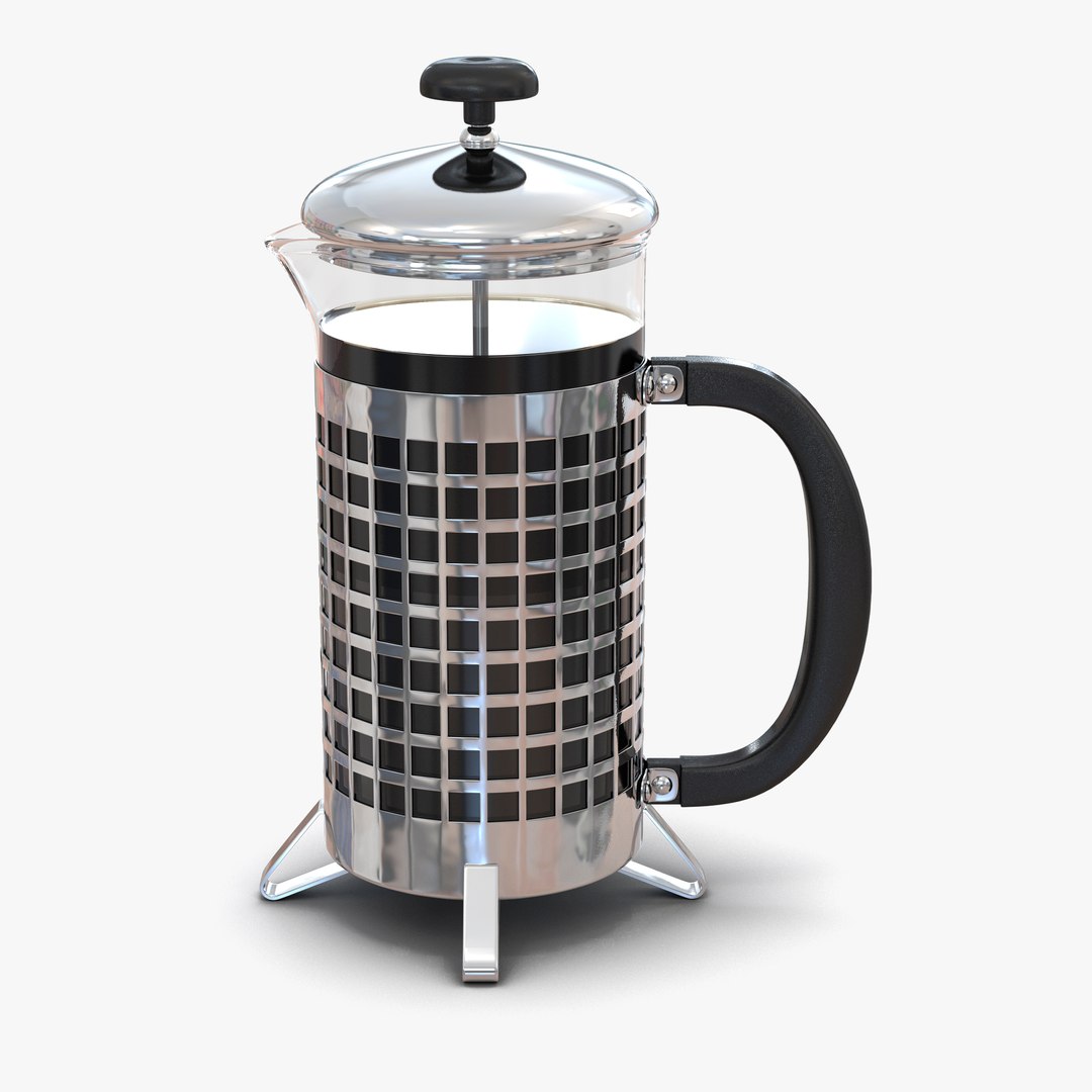 French Press 3D model preview