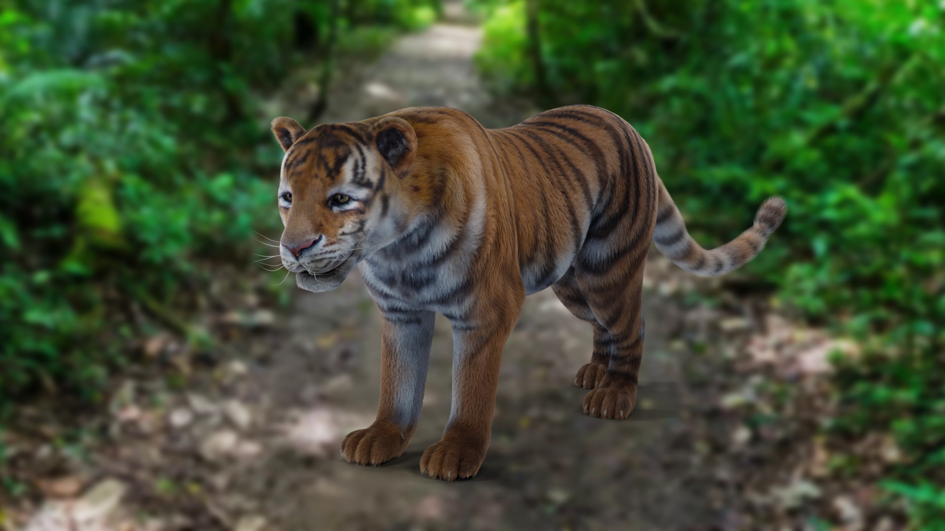 3D Model Fur Tiger Rigged Animation In Blender Unity - TurboSquid 2093929