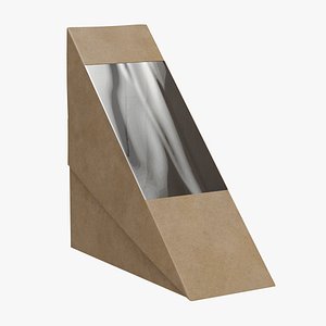 Craft Paper Small Sandwich Box 3D model