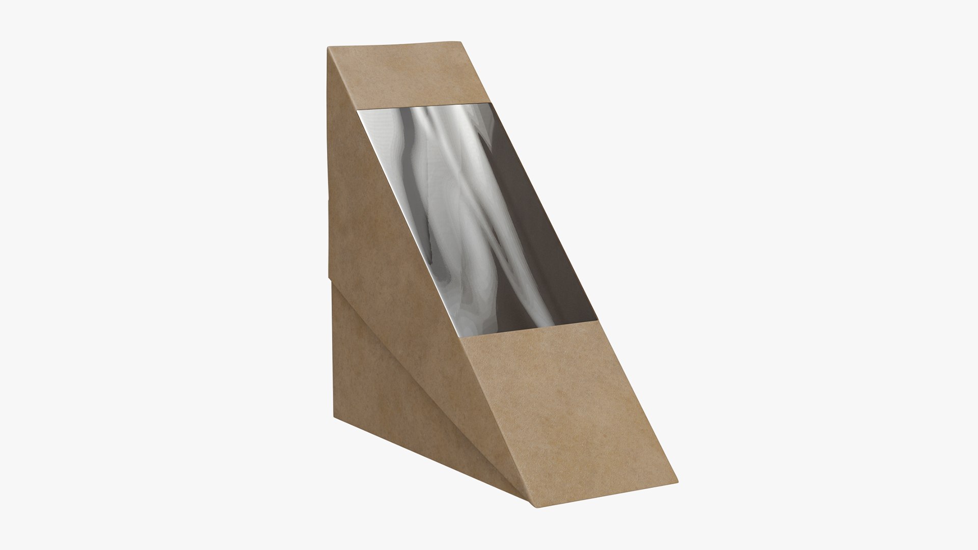 Craft Paper Small Sandwich Box 3D model preview
