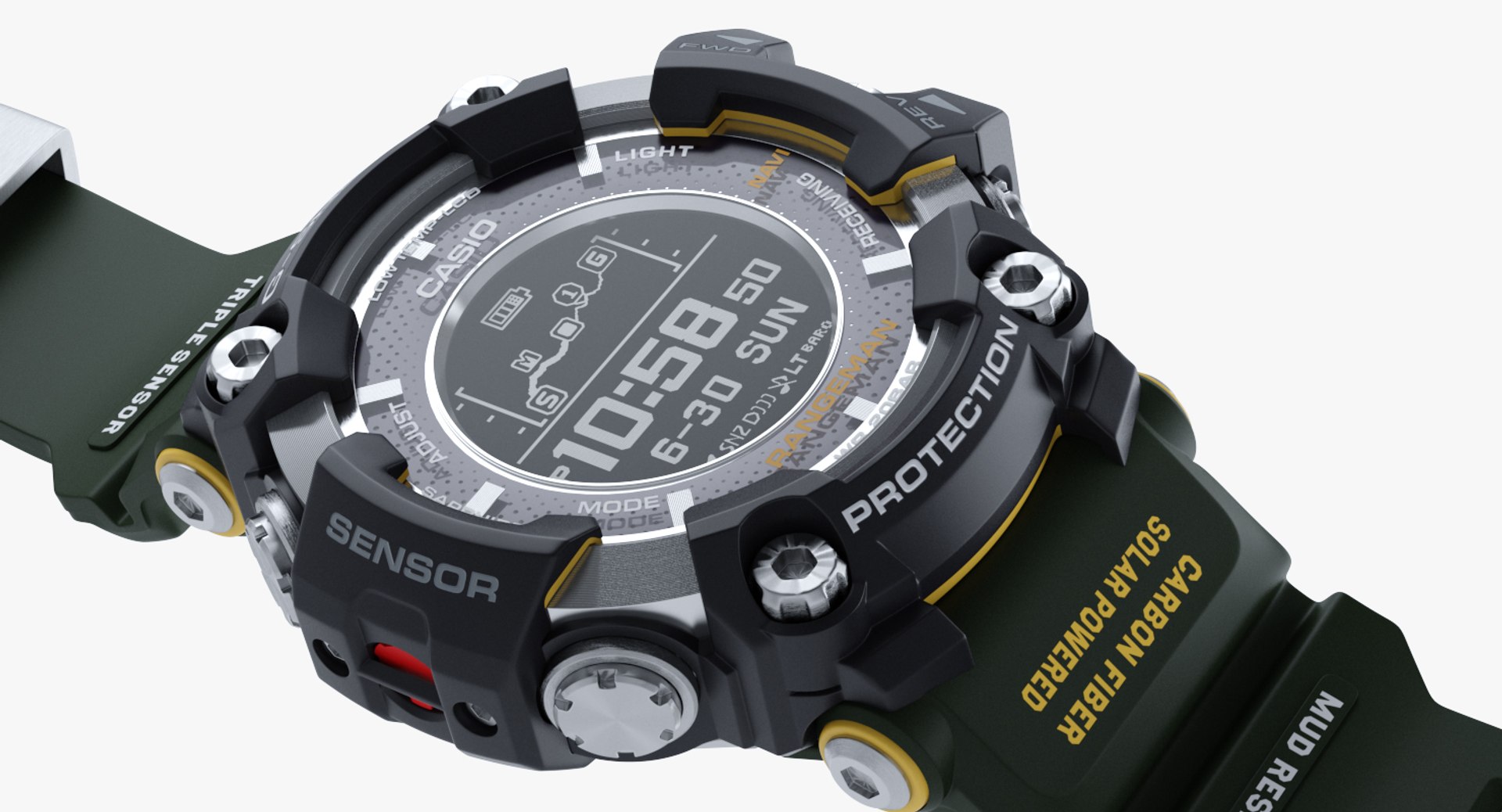 Casio G-shock Rangeman Open 3D - TurboSquid 1393638