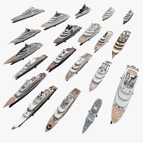 Lurssen Large 20 Superyacht in Collection 3D model