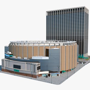 Sports and Entertainment Arena and Office Tower 3D model