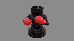 Chess Piece Boxer Rook model