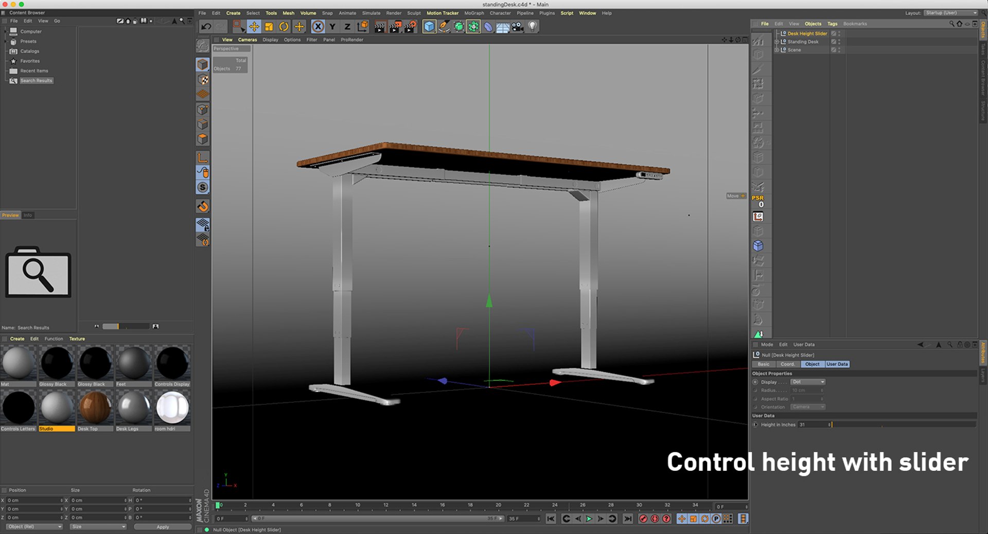 3D Model Adjustable Standing Desk - TurboSquid 1408760