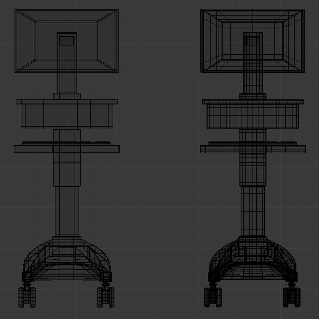 3d Model Medical Computer Cart