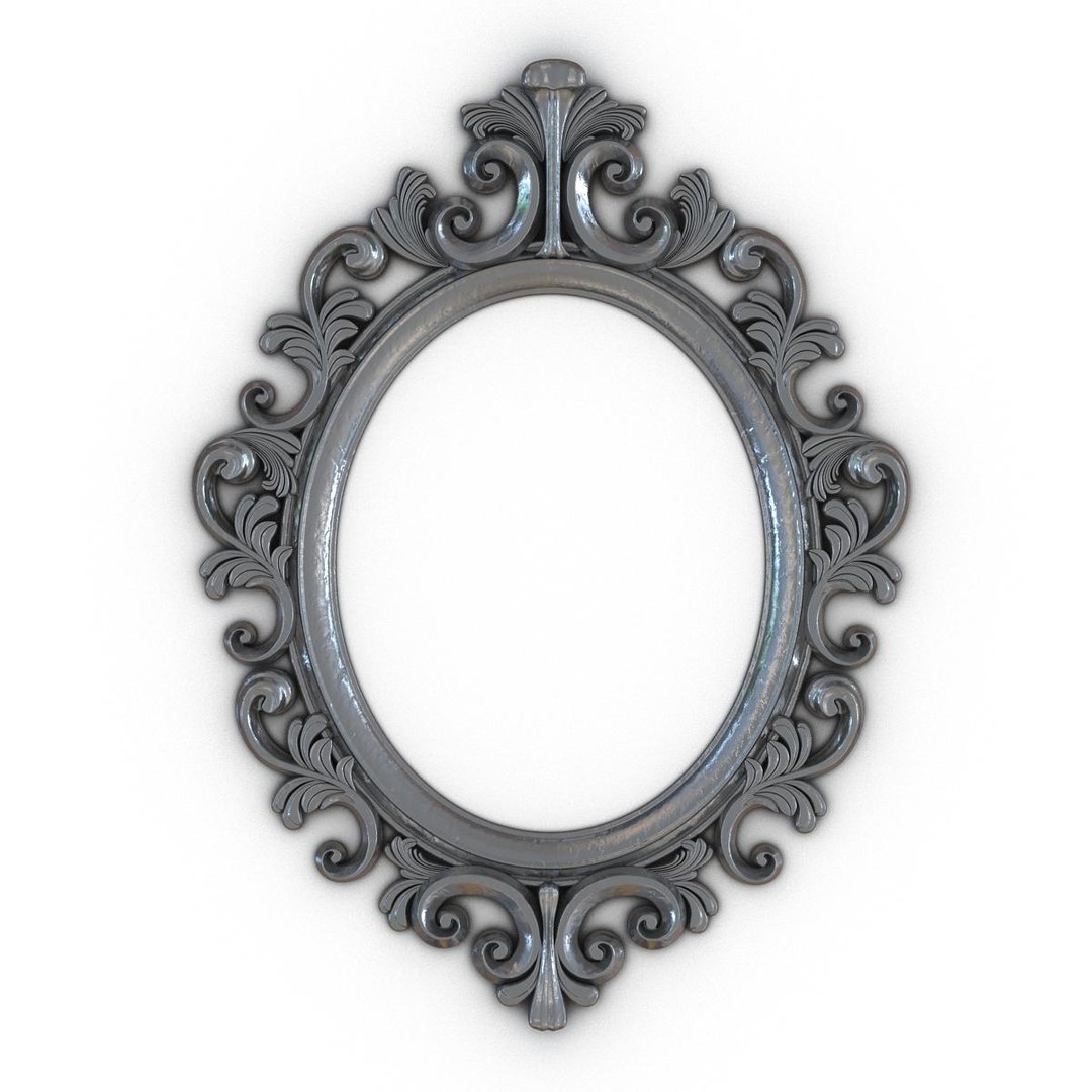 3d baroque picture frame 6 model