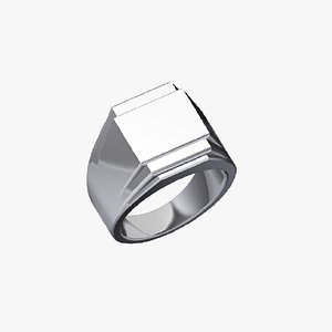 Square signet ring hollow