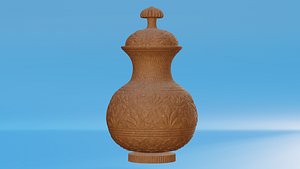 Ornate Clay Urn model