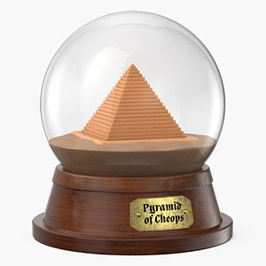 Pyramid of Cheops in Glass Ball Souvenir 3D model