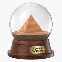 Pyramid of Cheops in Glass Ball Souvenir