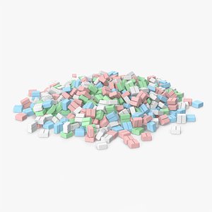 Pile Of Square Pills model