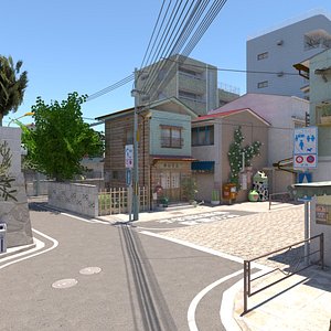 3D Ajisai Street PBR remastered model