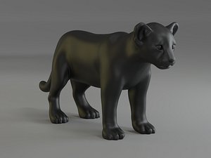 3D Young Jaguar Onca
