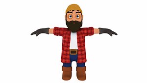 cartoon forest man