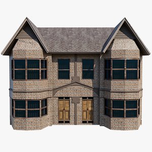 3D model House 05 PBR Game Ready Unity UE V-Ray Arnold Textures Included