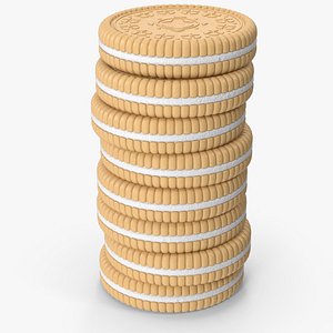 3D model Sandwich Biscuit Cookies
