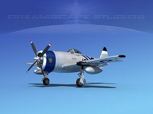 3d model thunderbolt fighters bomber
