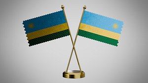 3D Table  Flag  of Rwanda model