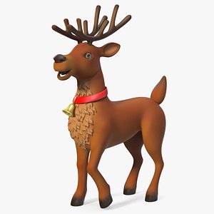 Cartoon Christmas Deer Rigged model