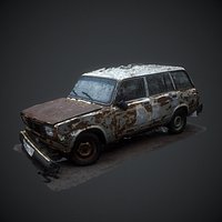 rusted car Lada 4