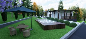 3D Swimming pool exterior model